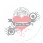 Jesus Saves (blue) Sticker stickers
