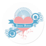 Jesus Saves (blue)Sticker stickers