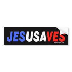 Jesus Saves bumpersticker