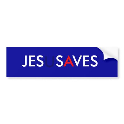 Jesus Saves Bumper Sticker by KVhavana