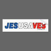 Jesus Saves Bumperstickers by ironydesign Jesus Saves Bumperstickers