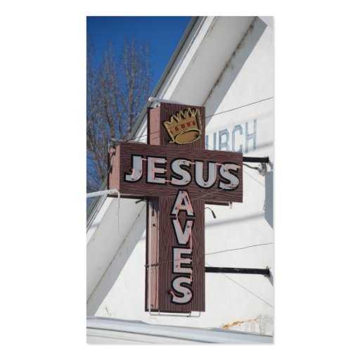 Jesus Saves Business Card (front side)