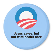 Jesus saves, but not with health care refrigerator magnets