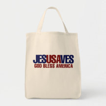 Jesus Saves Canvas Bags