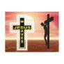 Jesus saves crucifixion picture postcard