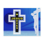 Jesus saves crucifixion picture postcard