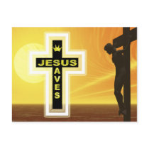 Jesus saves crucifixion picyure postcards by Eggznbeenz Jesus saves crucifixion picyure postcards