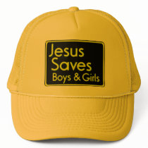 Jesus Saves hats by Nogreaterlove Jesus Saves hats