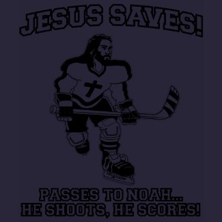 Jesus Saves Hockey funny tshirt shirt