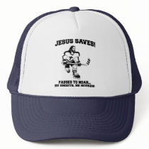 Jesus Saves Hockey funny tshirt hats by strk3 Jesus Saves Hockey funny tshirt hats