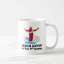 Jesus Saves in the 9th Inning Coffee Mugs