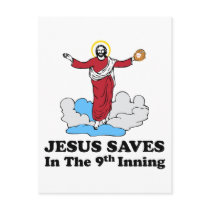 Jesus Saves in the 9th Inning Postcards
