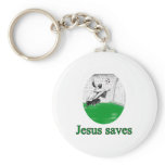 jesus saves key chain