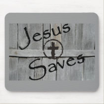 Jesus Saves mousepads by tshirts4christians Jesus Saves mousepads