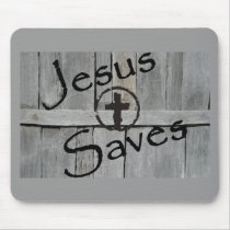 Jesus Saves mousepads by tshirts4christians Jesus Saves mousepads