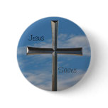 Jesus Saves pin buttons