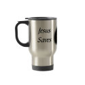 Jesus Saves Travel Mug by brotherbock Jesus Saves Travel Mug