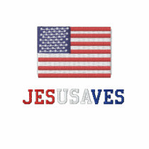 Jesus Saves with American Flag embroidered shirts by superrox Jesus Saves with American Flag embroidered shirts
