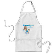 JESUS SAVES WITH COUPONS aprons by gay_pride JESUS SAVES WITH COUPONS aprons
