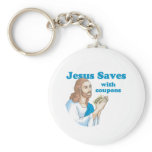 JESUS SAVES WITH COUPONS KEY CHAIN