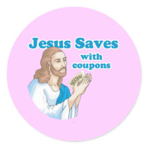 JESUS SAVES WITH COUPONS stickers by gay_pride JESUS SAVES WITH COUPONS stickers
