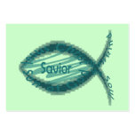 Jesus Savior Christian Fish Symbol Tract Card / Business Cards