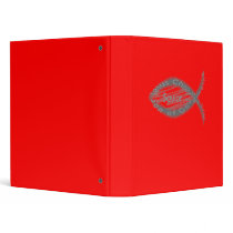 Jesus Savior Fish Symbol 3 Ring Binders