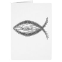 Jesus Savior Fish Symbol Cards
