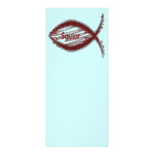 Jesus Savior Fish Symbol Custom Rack Cards