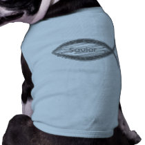 Jesus Savior Fish Symbol Doggie Shirt