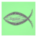 Jesus Savior Fish Symbol Personalized Invite