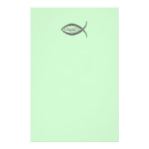 Jesus Savior Fish Symbol Stationery Paper