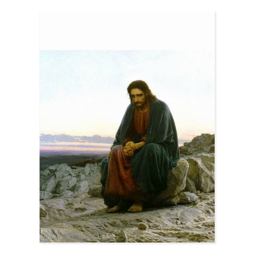 Christ in the Desert Postcard Zazzle