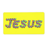 JESUS - Smiley Faces Personalized Shipping Label