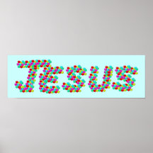 JESUS - Smiley Faces Poster