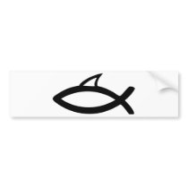 jesus symbol fun bumper stickers by Tomaniac jesus symbol fun bumper stickers