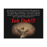 Jesus.  Tah Dah!!! Postcard
