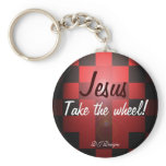 Jesus Take the Wheel Keychain