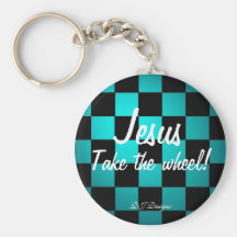 Jesus Take the Wheel Keychain