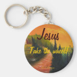 Jesus Take the Wheel Keychain