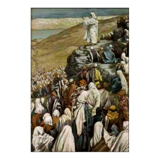 Jesus teaching the Sermon on the Mount Poster print