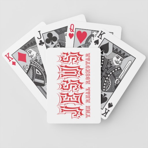 Jesus the Real Rockstar Christian Playing Cards from Zazzle.com