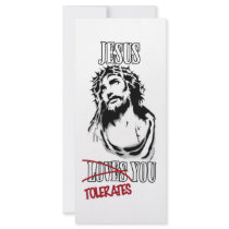 Jesus Tolerates You rack cards by spyderfyngers Jesus Tolerates You rack cards