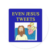 jesus tweets too stickers by jimbuf jesus tweets too stickers