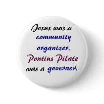 Jesus versus Pontius Pilate buttons
