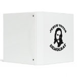 Jesus votes democrat 3 ring binders