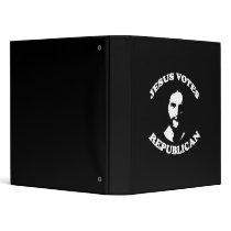 Jesus votes Republican - 3 Ring Binder