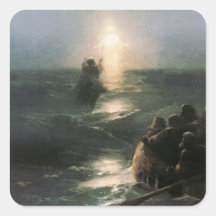 Jesus Walking on Stormy Seas Stickers