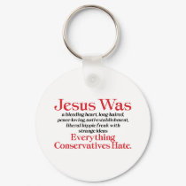 Jesus Was A Bleeding Heart Keychain by InsideOut_Tees Jesus Was A Bleeding Heart Keychain