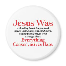 Jesus Was A Bleeding Heart Magnet